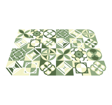 green square tile tile mat - TenStickers