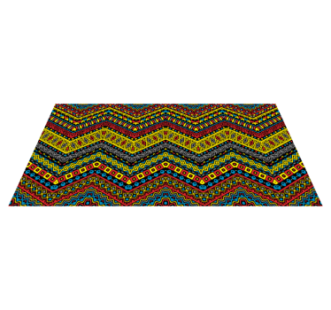 Colourful tribal kitchen vinyl rug - TenStickers