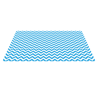 Blue zigzag pattern kitchen vinyl rug - TenStickers