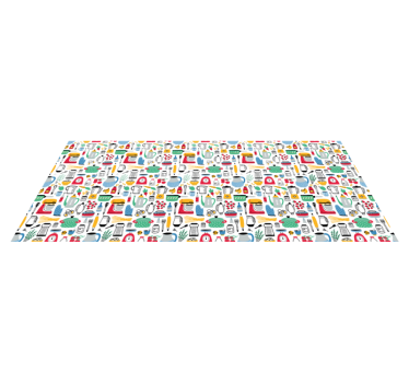 Letter Blocks alphabet vinyl rug - TenStickers
