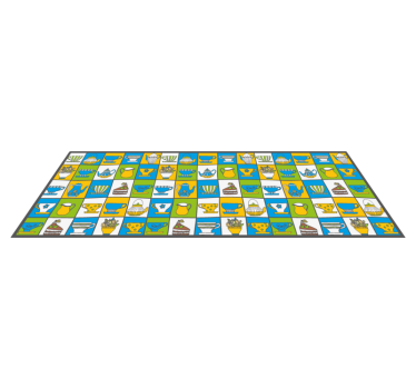 Culinary Patterns kitchen vinyl rug - TenStickers