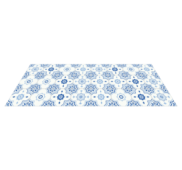 Geometric runner tile vinyl rug - TenStickers