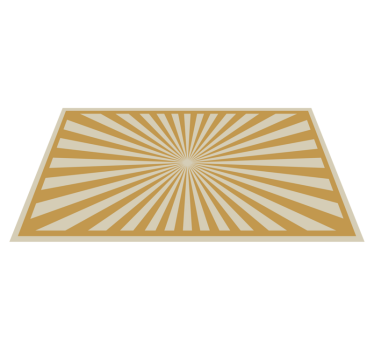 Radiant Burst Pattern geometric vinyl rug - TenStickers