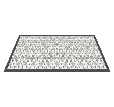 Floral vinyl rug floral patterned runner - TenStickers
