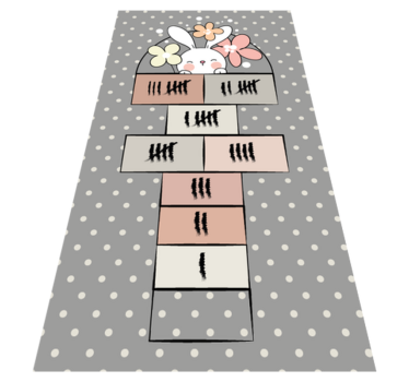 Hopscotch Gameplay nursery vinyl rug - TenStickers