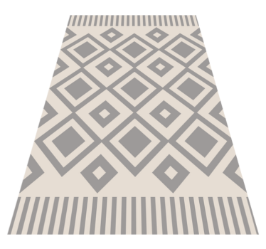 Grey elegant shapes geometric vinyl rug - TenStickers
