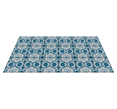 Botanical Mosaic Tile tile vinyl rug - TenStickers