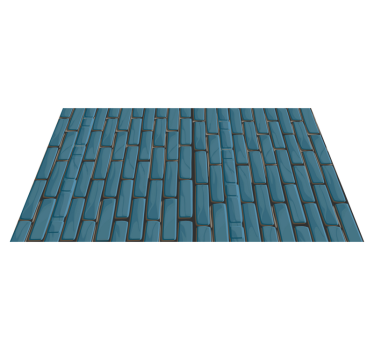 Brick Patterning tile vinyl rug - TenStickers