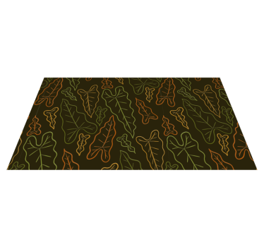 Leafy Contours floral vinyl rug - TenStickers