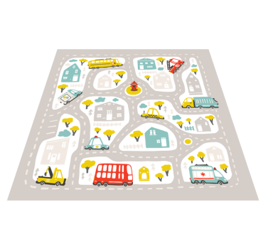 Urban Play Circuit kids vinyl rug - TenStickers