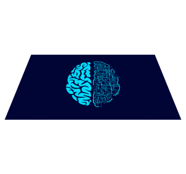 Cerebral Contrast modern vinyl rug - TenStickers