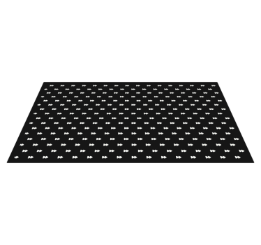 Monochrome Bowties striped vinyl rug - TenStickers