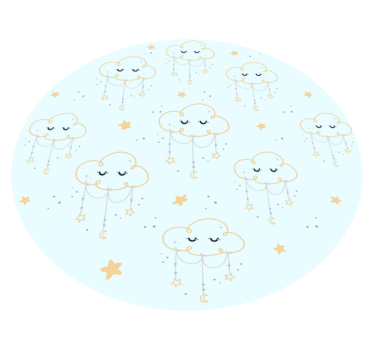 Dreamy Cloudscape nursery vinyl rug - TenStickers