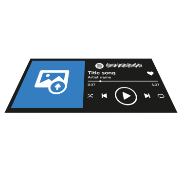 Custom song display custom vinyl rug - TenStickers
