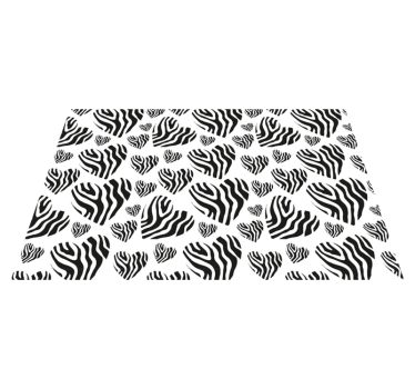 Zebra Stripes Pattern animal print vinyl rug - TenStickers