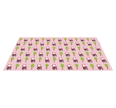 Playful Trucks Pattern kids vinyl rug - TenStickers