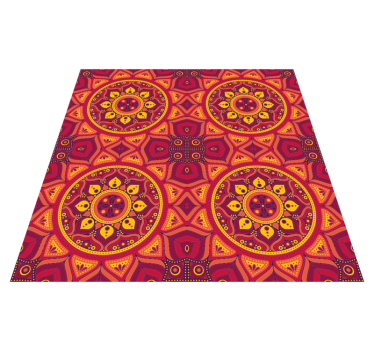 Mandala vinyl rug inspired by symmetry - TenStickers