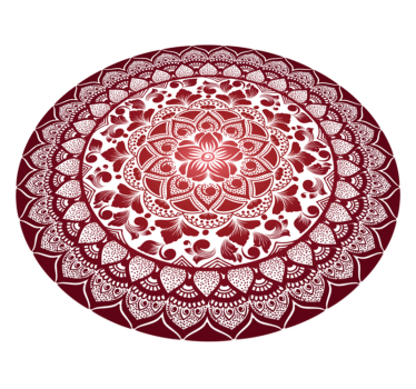 Circular oriental lace mandala mat - TenStickers