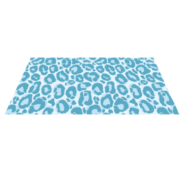 Blue Giraffe Spots animal print vinyl rug - TenStickers
