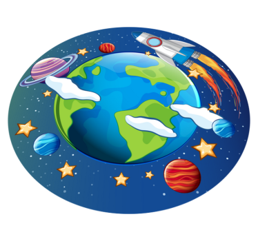 Planetary Orbit kids vinyl rug - TenStickers