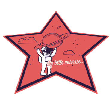Astronaut Star Explorer kids vinyl rug - TenStickers