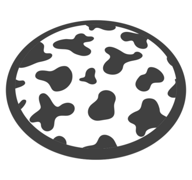 Cowhide Circular Motif animal print vinyl rug - TenStickers