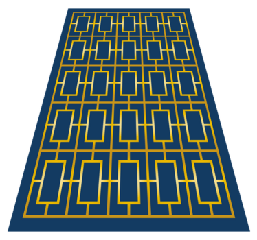 Geometric Elegance geometric vinyl rug - TenStickers