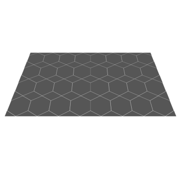 Hexagonal Tiles tile vinyl rug - TenStickers