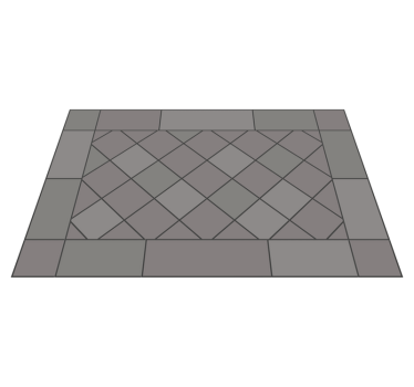 Tiled Geometrics tile vinyl rug - TenStickers