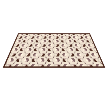 Beige hexagons geometric carpets - TenStickers