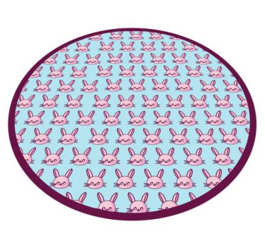 Bunny Playground nursery vinyl rug - TenStickers