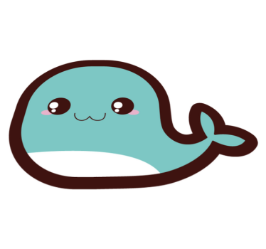 Cute Whale Illustration nursery vinyl rug - TenStickers