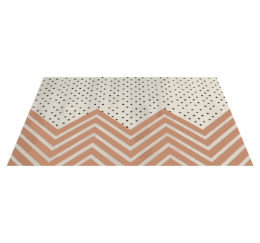Zigzag dottet pattern geometric vinyl rug - TenStickers