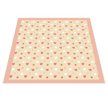 Heart Pattern Decor nursery vinyl rug - TenStickers