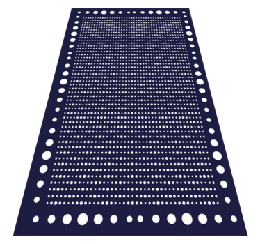 Polka Dot Elegance striped vinyl rug - TenStickers