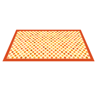 Polka Dotted Arrays striped vinyl rug - TenStickers
