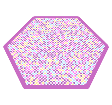 Polka Hexagon kids vinyl rug - TenStickers