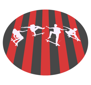 Fencing Silhouettes game vinyl rug - TenStickers