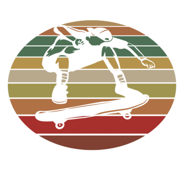 Skater Silhouette teen vinyl rug - TenStickers
