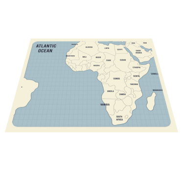 Map Card of  AFRICA vinyl map rug - TenStickers