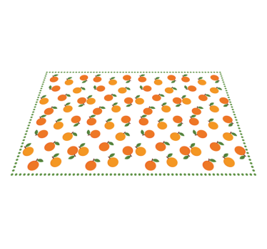 Orange Citrus Pattern kitchen vinyl rug - TenStickers