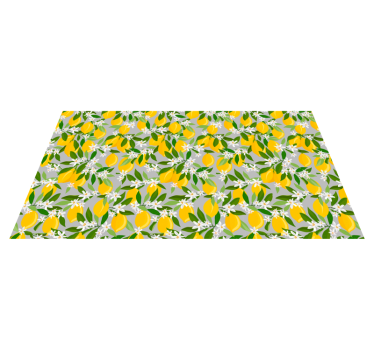 Lemon Tree flower rug - TenStickers