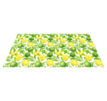 Citrus Leaf Overlay kitchen vinyl rug - TenStickers