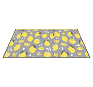 Lemon Slice Concept kitchen vinyl rug - TenStickers