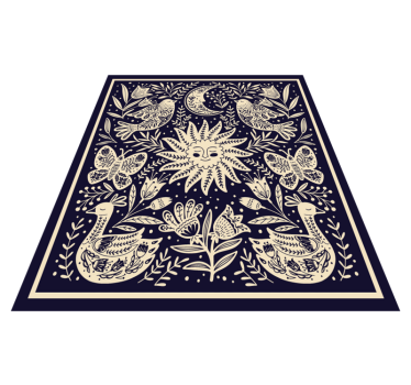 Woodland animals pattern nordic style rugs - TenStickers