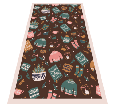 Cozy living essentials teen vinyl rug - TenStickers