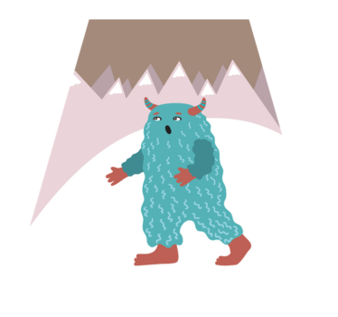 Nordic monster character kids vinyl rug - TenStickers