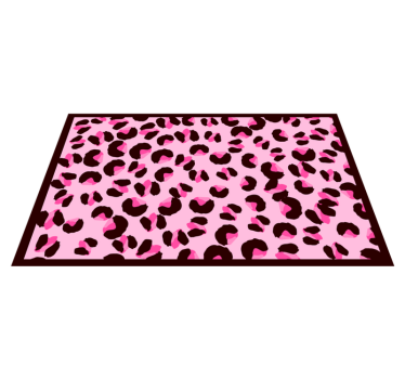 Pink Leopard Pattern animal print vinyl rug - TenStickers