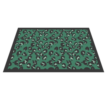 Green Leopard Pattern animal print vinyl rug - TenStickers