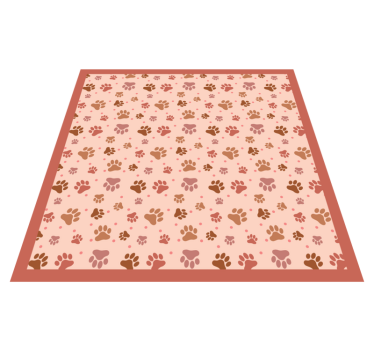 Paw Prints Pattern animal print vinyl rug - TenStickers